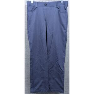 BETABRAND Pants - Blue, 7-Pocket Dress Yoga, Stretch, Straight, L Short Petite